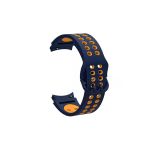 CoverZone Galaxy Watch 4 Classic Uyumlu 40 mm İki Kancalı Metal Tokalı Iridescent Mavi Sarı Kordon