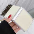 Coverzone Galaxy Z Flip 4 ile uyumlu Anti Shock Şeffaf Kılıf Pürüzsüz Yüzey Galaxy Flip 4 ile uyumlu Kılıf