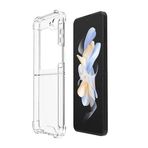Coverzone Galaxy Z Flip 5 ile uyumlu Kılıf Z-Nitro Anti Shock Silikon Kapak Kamera Korumalı Antişok Airbag Köşe Korumalı Silikon Şeffaf Kılıf