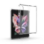 Coverzone Galaxy Z Fold 3 ile uyumlu Kılıf Z-Nitro Anti Shock Silikon Kapak Kamera Korumalı Antişok Airbag Köşe Korumalı Silikon Şeffaf Kılıf