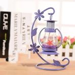 Coverzone Gemici Feneri Kandil Şeklinde Dekoratif Jel Mum Masa Ve Ev Süsü 15 Cm (Lila)