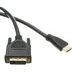 Coverzone HDMI to DVI 15 Pin Kablo 1.5 Metre Altın Uçlu Yüksek Hızlı Görüntü Aktarım Kablosu Full HD 1080P Destekli Monitör TV Projeksiyon Bağlantı Kablosu Dayanıklı | ZR142