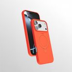 Coverzone Honor 600 ile uyumlu Kılıf MagSafe ile uyumlu Z-Samara Kapak Wireless Şarj Özellikli Stand Olabilen Honor 600 kilif Turuncu