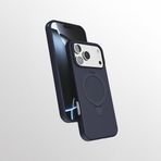 Coverzone Honor 600 Pro ile uyumlu Kılıf MagSafe ile uyumlu Z-Samara Kapak Wireless Şarj Özellikli Stand Olabilen Honor 600 Pro kilif Lacivert