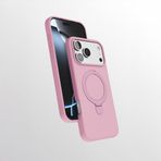 Coverzone Honor 600 Pro ile uyumlu Kılıf MagSafe ile uyumlu Z-Samara Kapak Wireless Şarj Özellikli Stand Olabilen Honor 600 Pro kilif Pembe