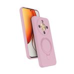 Coverzone Honor X9D ile uyumlu Kılıf MagSafe ile uyumlu Z-Samara Kapak Wireless Şarj Özellikli Stand Olabilen Honor X9D kilif Pembe