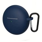 Coverzone Huawei FreeBuds 7İ İle Uyumlu Yüksek Kalite Çizilmeye Dayanıklı Koruyucu Yumuşak Silikon Kulaklık Kılıfı Kancalı FB-7i (Lacivert)