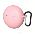 Coverzone Huawei FreeBuds 7İ İle Uyumlu Yüksek Kalite Çizilmeye Dayanıklı Koruyucu Yumuşak Silikon Kulaklık Kılıfı Kancalı FB-7i (Şeker Pembe)