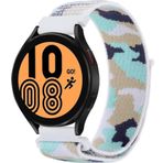 CoverZone Huawei Honor Magic 2 Turkuaz 46 mm İle Uyumlu Kamuflaj Desenli Hasır Örgü İşlemeli Kordon