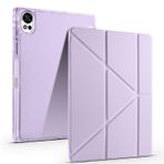Coverzone Huawei Matepad 12X ile uyumlu Kılıf Kalem Koyma Bölmeli Stand Olan Uyku Modlu Suni Deri, Yarı transparan Silikon Arka Yüzey ergonomik yapılı, Attravtive Smart Cover Lila