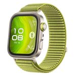 Coverzone Huawei Watch Fit 4 İle Uyumlu Saat Kayışı Kaliteli Hasır Örme Cırtcırt Yapalı Su Tutmaz Huawei Watch Fit 4 İle Uyumlu Kordon Kayış - Yeşil