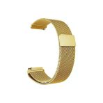 CoverZone Huawei Watch GT 3 Pro Uyumlu 46 mm Hasır Metal Örgülü Gold Kordon