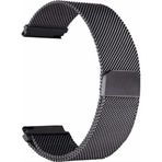 CoverZone Huawei Watch GT 3 Pro Uyumlu 46 mm Hasır Metal Örgülü Siyah Kordon
