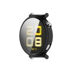 Coverzone Huawei Watch GT5 ile Uyumlu 46mm Tam Kapatan Çerceve Önü Kapalı Tasarım Silikon Kılıf Çerçeve Darbe ve çiziklere Karşı Koruma Siyah