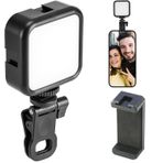 Coverzone İkili Set Dolgu Işık Canlı Yayın Için Mini Yüksek Parlaklık Dolgu Işığı Selfie Işık Paneli, Kıskaçlı Telefon ve Notebook Tutucu, YouTuber Yayıncı Işığı AY-49 (AY-49 - Işık)