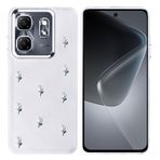 Coverzone İnfinix Smart 9 ile uyumlu Kılıf Airbag Köşeli 2mm Kamera Çıkıntı Korumalı Simli Şeffaf Baskılı Z-Kutup Kapak Lale