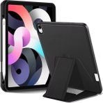 CoverZone iPad 10.2 ile Uyumlu Kılıf Lüks Kadife Iç Kaplamalı iPad 10.2 Suni Deri, Mıknatıslı V- Stand Tablet Arka Kapak - Siyah