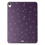 Coverzone iPad 11.Nesil 2025 İle Uyumlu Yüksek Kalite Simli Parlak Görünümlü Tablet Koton Kılıf Shimmer Mor