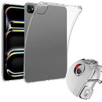 Coverzone iPad 6 Mini 1 ile uyumlu Kılıf Tablet Nitro Anti Shock Silikon Tamamen Şeffaf Görünümlü Kapaki iPad Mini 1 ile uyumlu tablet kılıf Şeffaf Renk