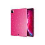 Coverzone İpad Pro 11 2018 İle Uyumlu İyi Kalite Simli Parlak Görünüm Tablet Koton Kılıf Shimmer Neon Pink
