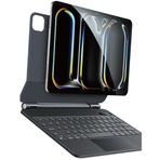 Coverzone iPad Pro 11 (2024) ile Uyumlu TouchPad Case Magic Keyboard Folio Utra Slim Klavyeli Tablet Kılıfı KB30 (iPad Pro 11 (2024) - KB30)