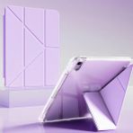 Coverzone iPad Pro ile Uyumlu 12.9 Inç 4.nesil Kılıf 2020 A2069 Kalem Koyma Bölmeli Ultra Koruma Antişok Yatay Dikey Şekillerde Stand Seçeneği Uyku Modlu New Attractive Smart Cover Kılıf Lila - iPad Pro 12.9 inç 4.Nesil