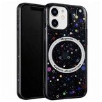 Coverzone İPhone 11 ile Uyumlu Animasyonlu Kablosuz Şarj Destekli Şeffaf Telefon Kılıfı,Konfeti Desen, Darbe Emici Köşe,Kamera Koruyucu Çerçeve, İnce ve Hafif ÖC-1 Tasarım-Siyah