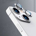 Coverzone iPhone 13 Mini İle Uyumlu Arka Kamera Lens Koruyucu Gümüş