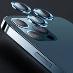 Coverzone iPhone 13 Pro İle Uyumlu Arka Kamera Tempered Çözünürlük Engellemeyen, Parmak İzi Bırakmayan, Tozdan Koruyan Camera Protection iPhone 13 Pro Lens Koruyucu (Mavi)