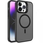 Coverzone iPhone 13 Pro ile uyumlu Kamera Lens Aparatlı Stand Olabilen Magsafe ile uyumlu Kamera Korumalı Şeffaf Full Color Magnetic Wireless Telefon Kılıfı (Siyah, iPhone 13 Pro)