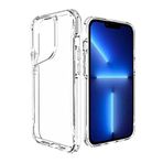 Coverzone iPhone 14 Pro ile uyumlu Kılıf ClearSafeguard T-Max Silikon Kapak Şeffaf