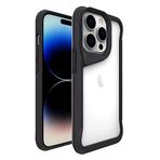 Coverzone iPhone 14 Pro ile uyumlu Kılıf ClearSafeguard T-Max Silikon Kapak Siyah