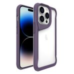 Coverzone iPhone 14 Pro Max ile uyumlu Kılıf ClearSafeguard T-Max Silikon Kapak Derin Mor