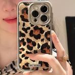 Coverzone iPhone 15 Plus ile Uyumlu Leopar Desenli Şeffaf Kılıf Parlak ve Şık Tasarım Darbe Emici Koruma 2mm Kamera Korumalı Arka Kapak No 2