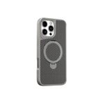 Coverzone İphone 15 Pro Uyumlu Kılıf Karbon Fiber Görünümlü Magsafe Uyumlu Stand Olabilen Carbon