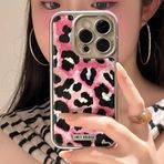 Coverzone iPhone 16 ile Uyumlu Leopar Desenli Şeffaf Kılıf Parlak ve Şık Tasarım Darbe Emici Koruma 2mm Kamera Korumalı Arka Kapak No 3
