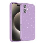 Coverzone iPhone 16 Plus ile uyumlu Z-Jelly Kılıf Kamera Korumalı Simli Işıltılı Renkli Parlak Silikon Kapak - Lila