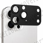 Coverzone iPhone 16 Pro Max ile uyumlu 17 Pro Max Görünümlü Lens Koruyucu Tarzı Metal Çerçeve, Yüksek Koruma, Lens Kapsama, Darbelere Dayanıklı, Kolay Takılabilir, Kamera Lens Koruması Siyah HSK-19
