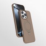 Coverzone iPhone 16 Pro Max ile uyumlu Kılıf MagSafe ile uyumlu Z-Samara Kapak Wireless Şarj Özellikli Stand Olabilen Galaxy A27 kilif Desert Gold