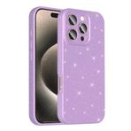 Coverzone iPhone 16 Pro Max ile uyumlu Z-Jelly Kılıf Kamera Korumalı Simli Işıltılı Renkli Parlak Silikon Kapak - Lila