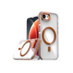 Coverzone iPhone 16e İle Uyumlu Bella Magsafe Kablosuz Şarj Destekli Telefon Kılıfı Kamera Lens Koruma Çıkıntılı-Turuncu