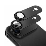 Coverzone iPhone 17 Air ile Uyumlu Kamera Lens Koruyucu Cam, HD Şeffaf Temperli Camera Lens Protector, Çizilmeye Dayanıklı Lens Cover, Metal Görünüm Çerçeveli Kamera Koruma (Siyah, iPhone 17 Air)