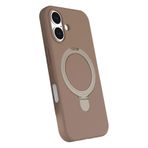 Coverzone iPhone 17 ile uyumlu Kılıf MagSafe ile uyumlu MP-Regal Katlanabilir Standlı El parmak geçmeli Kablosuz Şarj Destekli Çöl