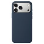 Coverzone İphone 17 Pro İle Uyumlu Özel Üretim Leke, Parmak İzi Tutmayan Silinebilen İçi Kadife Lansman Silikon Premium Telefon Kılıfı LK1 Gece Mavisi