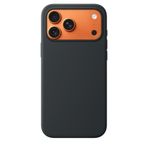 Coverzone İphone 17 Pro İle Uyumlu Özel Üretim Leke, Parmak İzi Tutmayan Silinebilen İçi Kadife Lansman Silikon Premium Telefon Kılıfı LK1 Siyah
