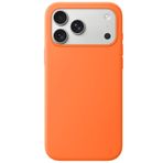 Coverzone İphone 17 Pro Max İle Uyumlu Özel Üretim Leke, Parmak İzi Tutmayan Silinebilen İçi Kadife Lansman Silikon Premium Telefon Kılıfı LK1 Turuncu