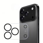 Coverzone İPhone 17 Pro Max İle Uyumlu (TAM LENS) Tek Parça Tam Kapatan 9H 3D Kamera Yüzey ve Lens Koruyucu Cam