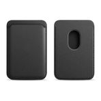 Coverzone iPhone ile uyumlu 17/16/15/14/13/12 Serisi Telefonlar için Güçlü Manyetik Magsafe Destekli Deri Kartlık – İnce Cüzdan Telefon Aksesuarı (Siyah)