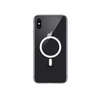 Coverzone iPhone X ile uyumlu Kılıf Şeffaf, Wireless Magsafe ile uyumlu Silikon Kapak Kamera Koruma Çıkıntılı Kılıf, Şeffaf
