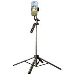 Coverzone Jopree Y26 | Bluetooth Uzaktan Kumandalı 180 cm Uzatılabilir Tripod, Yatay ve Dikey Çekim İmkanı, 360° Döner Kol, Katlanabilir Selfie Çubuğu, Fotoğraf Makinesi & Akıllı Telefon ile Uyumludur